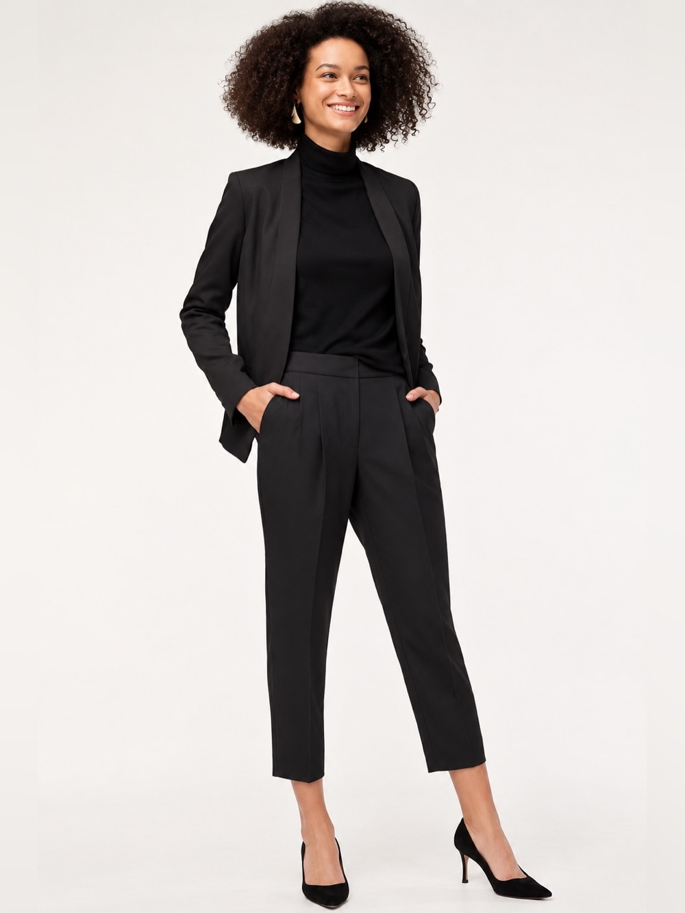 Aritzia Babaton Cohen Cropped Pants Black Size 10
